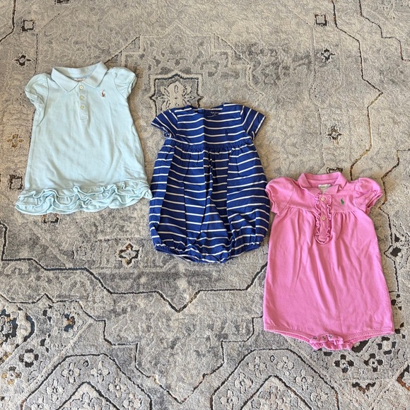 Ralph Lauren Other - Ralph Lauren dress/bubble romper bundle, 9 months